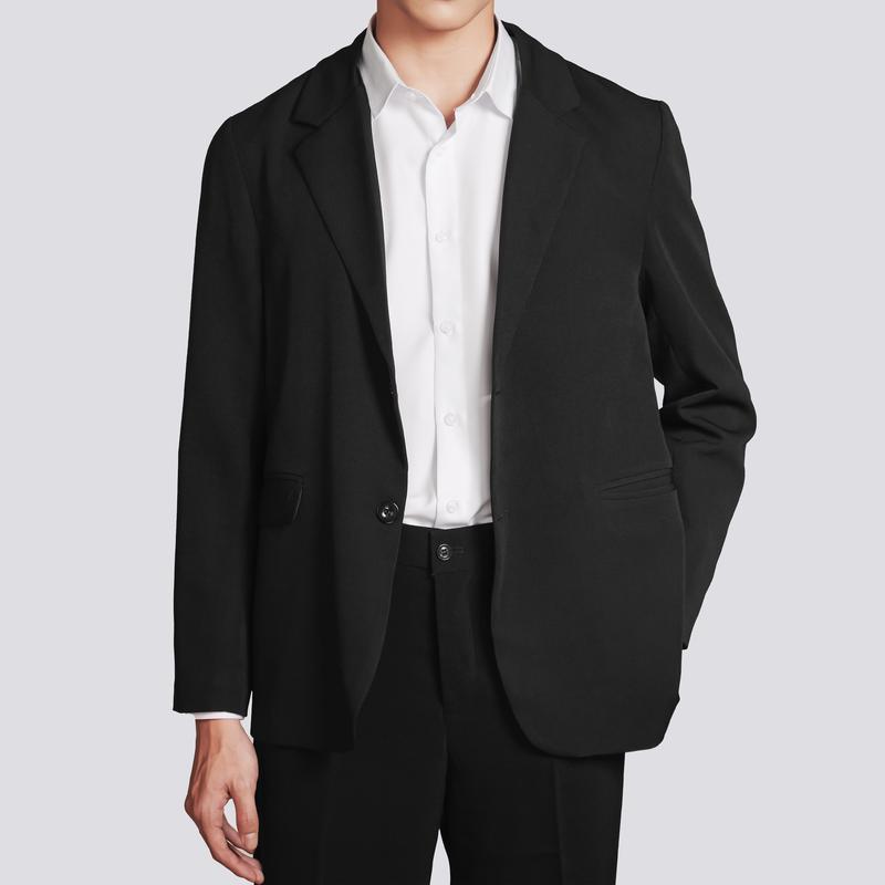 Áo Khoác Blazer Nam Nữ JBAGY Dài Tay Form Rộng 2 lớp thoáng khí đứng form hàn quốc - JK0101 Menswear Tay Dài Jacket Kem