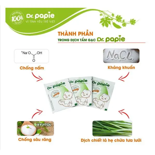 Gạc Rơ Lưỡi Vệ Sinh Răng Miệng Dr Papie Cho Bé