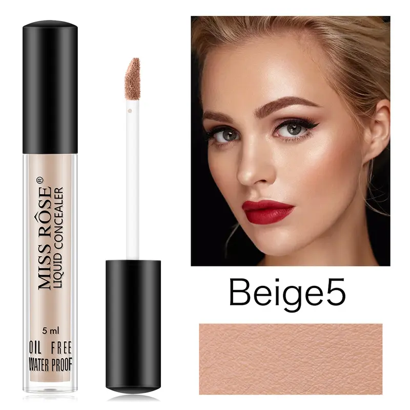 Kem Nền Dạng Lỏng, Miss Rose, Kích Thước Nhỏ, 5ml, Che Phủ Vết Mụn, Sửa Chữa Và Nuôi Dưỡng, Thích Hợp Để Kiểm Tra, Bao Gồm Ống Nghiệm 5