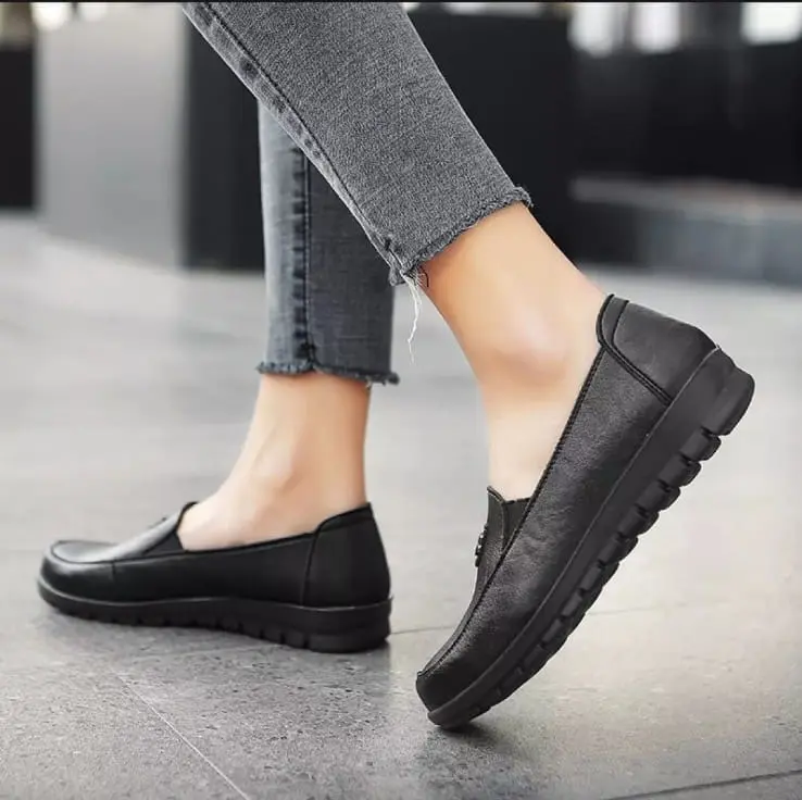 Sepatu Wanita LOAFERS KK Slip on terbaru sepatu kerja trendy nyaman kekinian 2021 elegan nyaman bernafas bisa COD korean style viral Shoes Flat 3