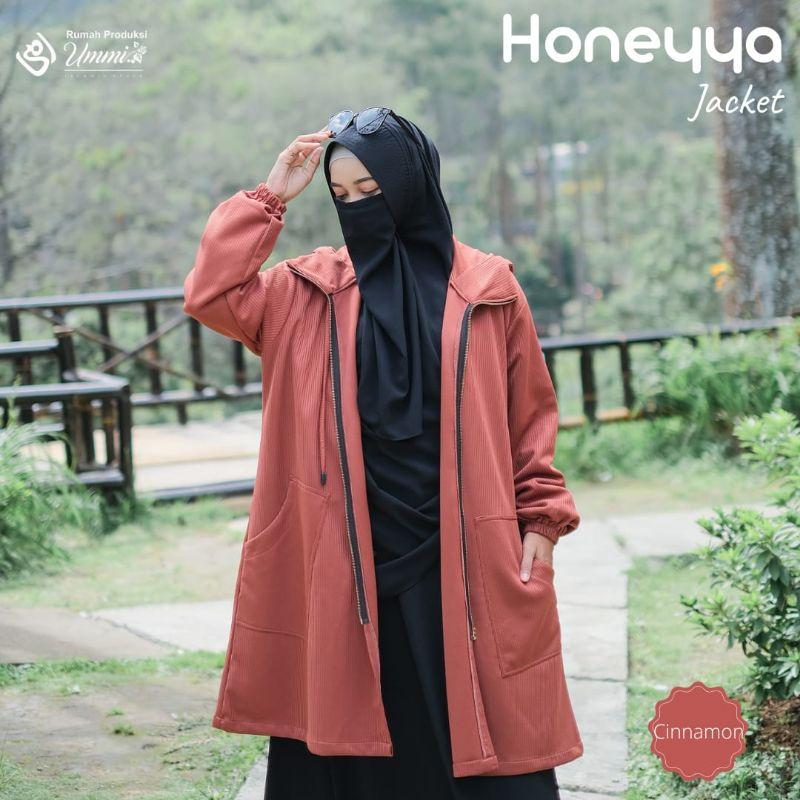 Jaket syari Honeyya | Jacket Honeyya Rumah produksi ummi Polos Panjang Outer 3