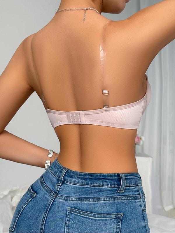 Women's Solid Color Push Up Bra, Comfortable Breathable Invisible Bra, Women's Lingerie for All Seasons 3