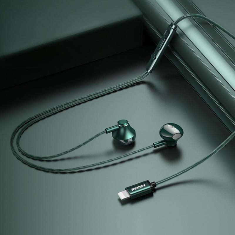 Tai nghe có dây Remax RM-711 chân dẹt dành cho điện thoại IP 7 trở lên chống ồn mic đàm thoại Nhét Tai Bluetooth Earphone