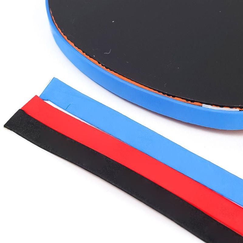 Product Introduction of 1Pair Durable Ping Pong Bat Table Tennis Racket Edge Tape Professional Black Red Blue Protective Side Tape Sponge Elastic Thicken Side Protector 18