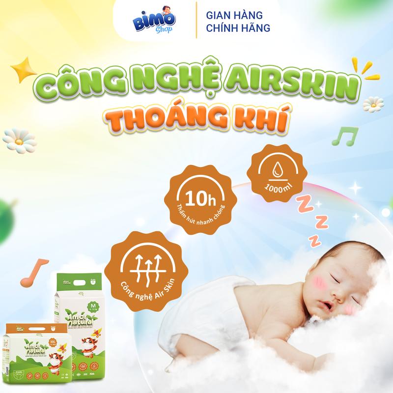 Product Introduction of (3A) [DEAL HOT - TẶNG XE ĐẨY GẤP GỌN] Combo 3 Bịch Tã/ Bỉm AMOR NATURAL VIỆT NAM Thoáng Khí Mỏng Nhẹ Cho Bé 2
