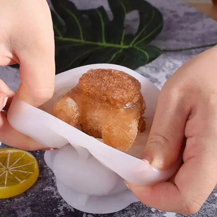 Cetakan Silikon 3D Bentuk Beruang Serbaguna Cetakan Es Batu Little Bear Ice Tray Cetakan Ice Cream Cetakan Jelly Cetakan Cetakan Kue Silicon Kitchenware 2