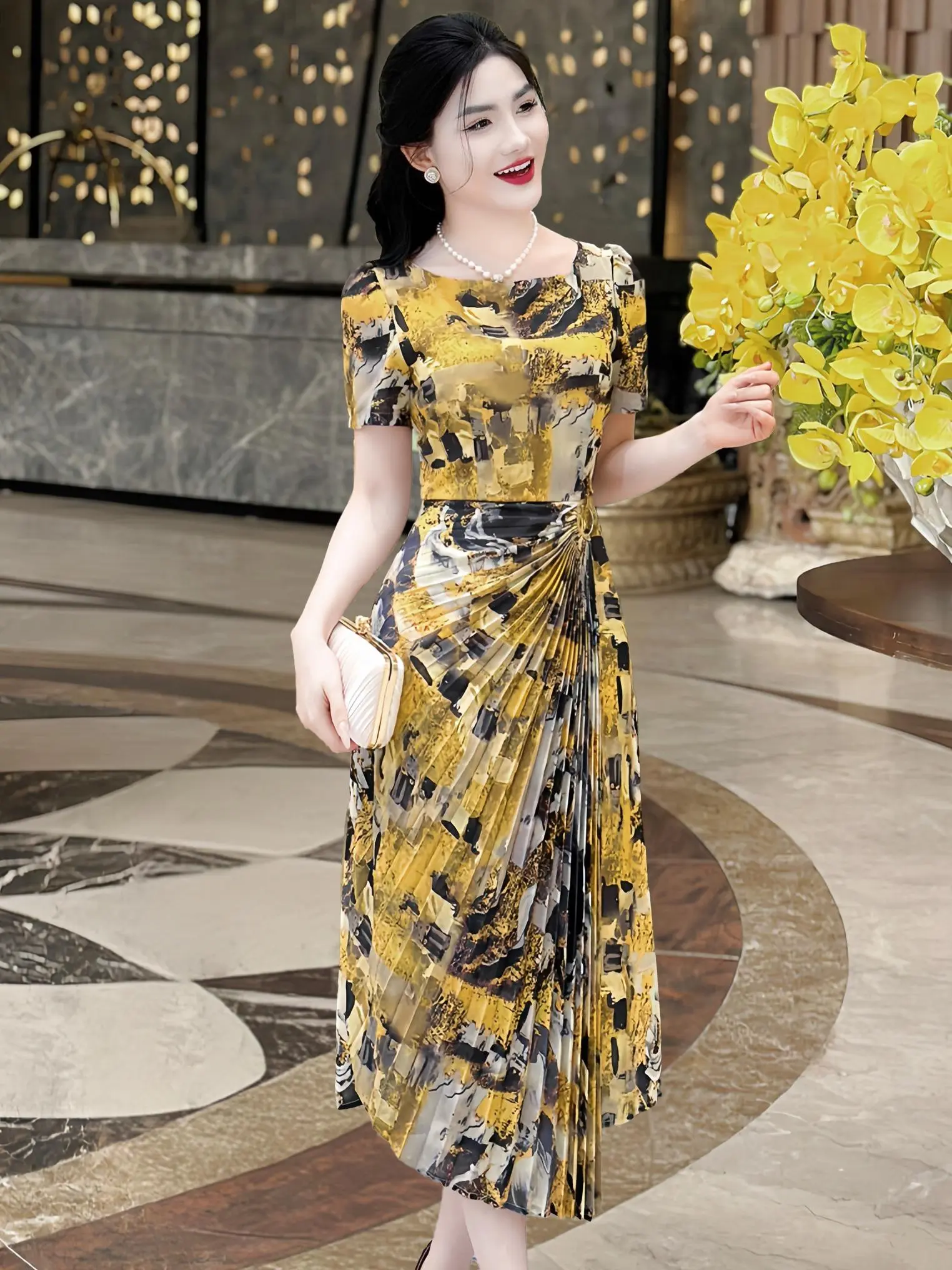 [MIỄN SHIP] MDU4354 Váy Lụa Hàn 2 Lớp - Đường Cong Mềm Mại Dành Cho Nữ Women Dress