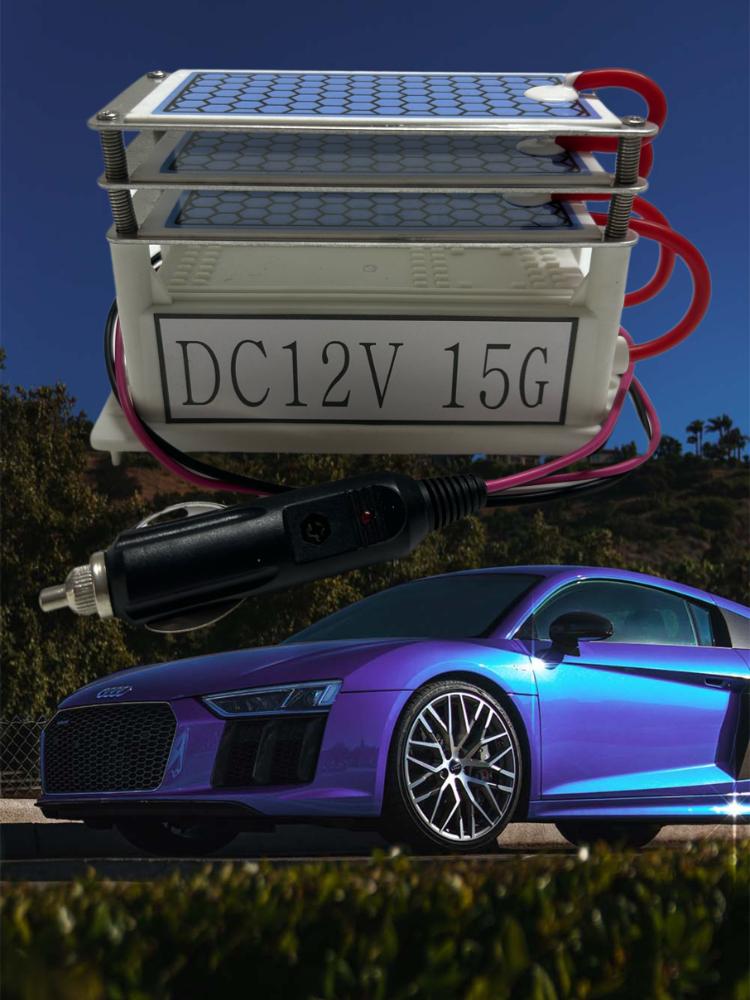 Product Introduction of Ozone Generator Air Sterilizer Car Styling 12v 5g 10g 15g Purification Fruit Vegetables Water Food Preparation Ozonator 8