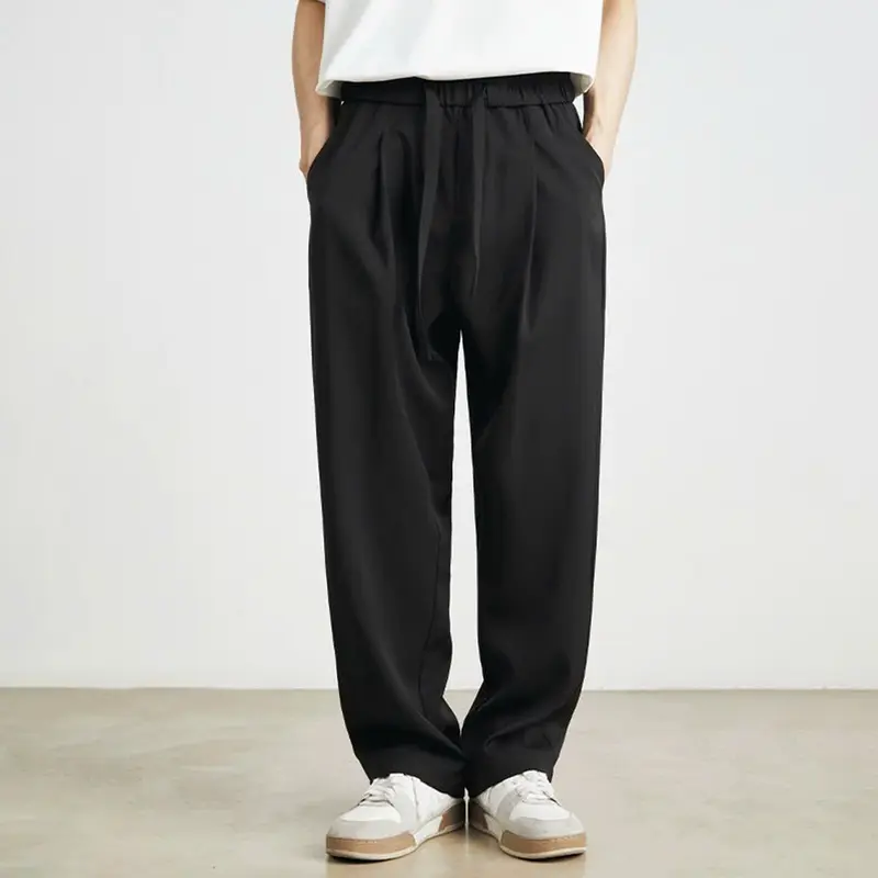 Quần dài Baggy nam HUMAN cạp chun chất thun co giãn cao cấp thấm hút mồ hôi thoáng mát thanh lịch Menswear 4