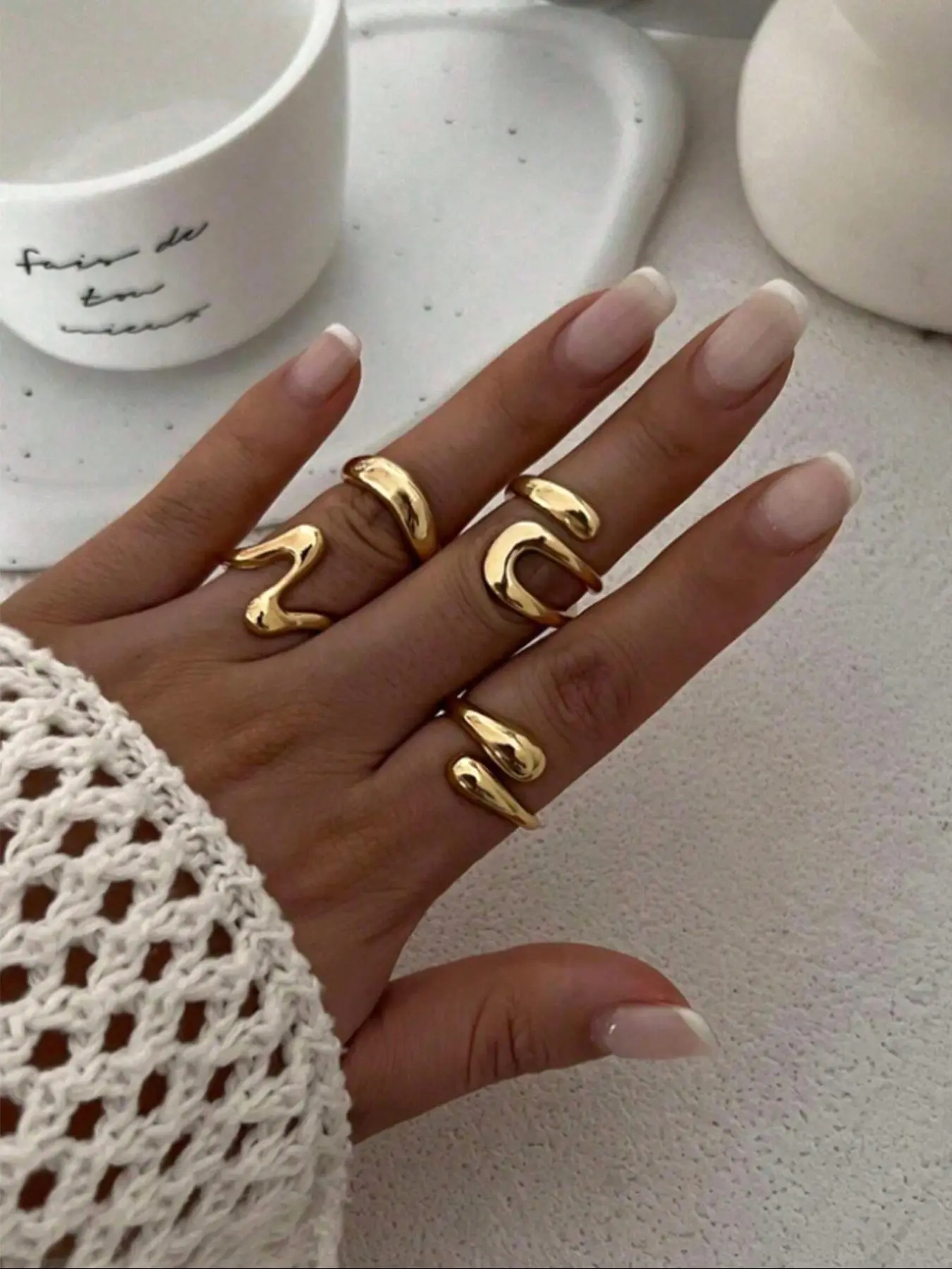 Vintage Minimalist Ring Set, Fashion Accessories for Women & Girls, Casual Jewelry for Party, Daily Clothing Decor, Trendy All-match & Exquisite Jewelry for Birthday Gift,  Gifts for Her