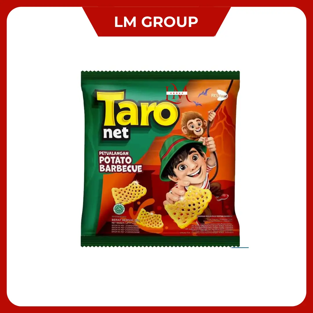 Taro Net Renceng Potato BBQ Renceng isi 10 pcs Ecer 1000 @9gr/Ecer 2000 @18gr LM Snack