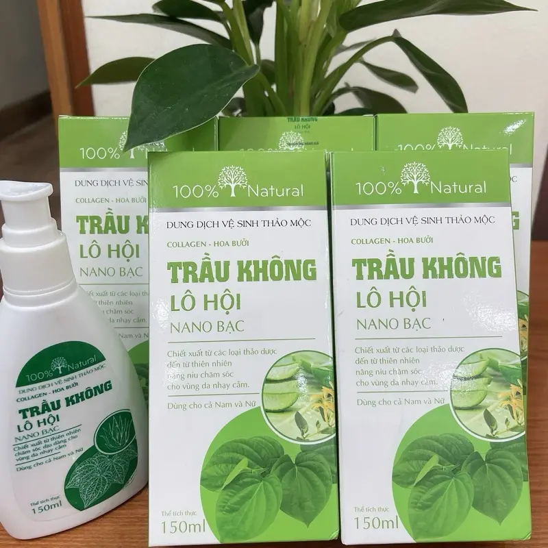 { Com Bo 5 Chai } Dung Dịch Vệ Sinh Trầu Không Lô Hội Nano Thành phần Tự Nhiên Không Chứa Cồn 150 ml /1 Chai Women