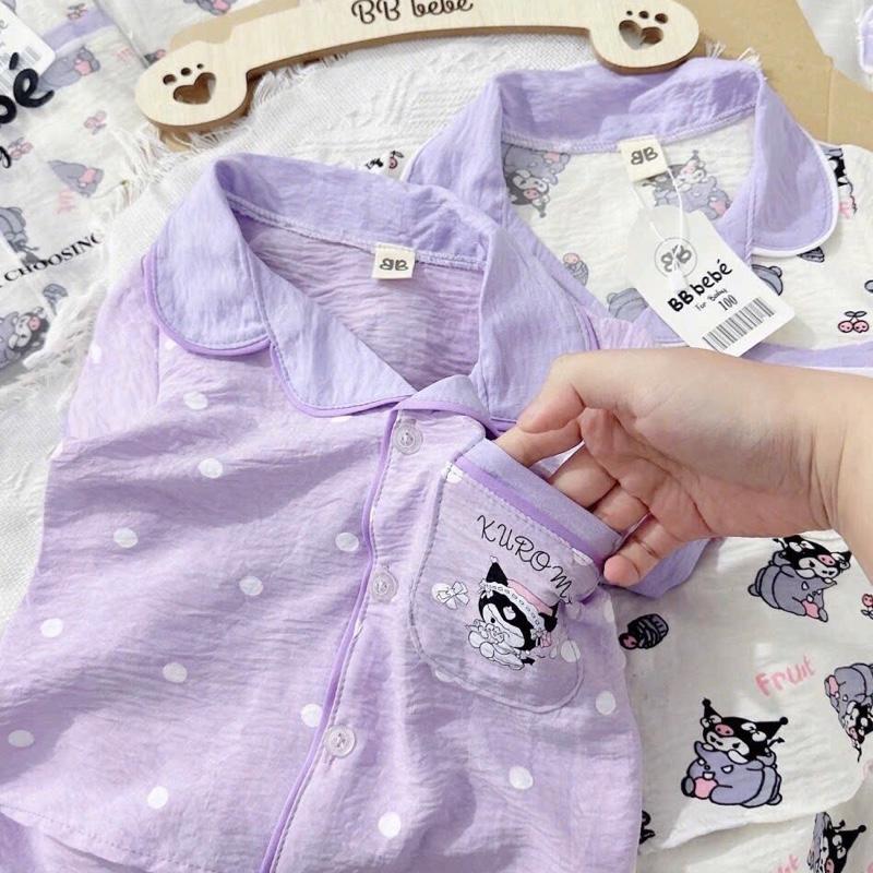Combo 2 bộ pijama mặc hết siêu mát cho bé gái hình Kuromi 3