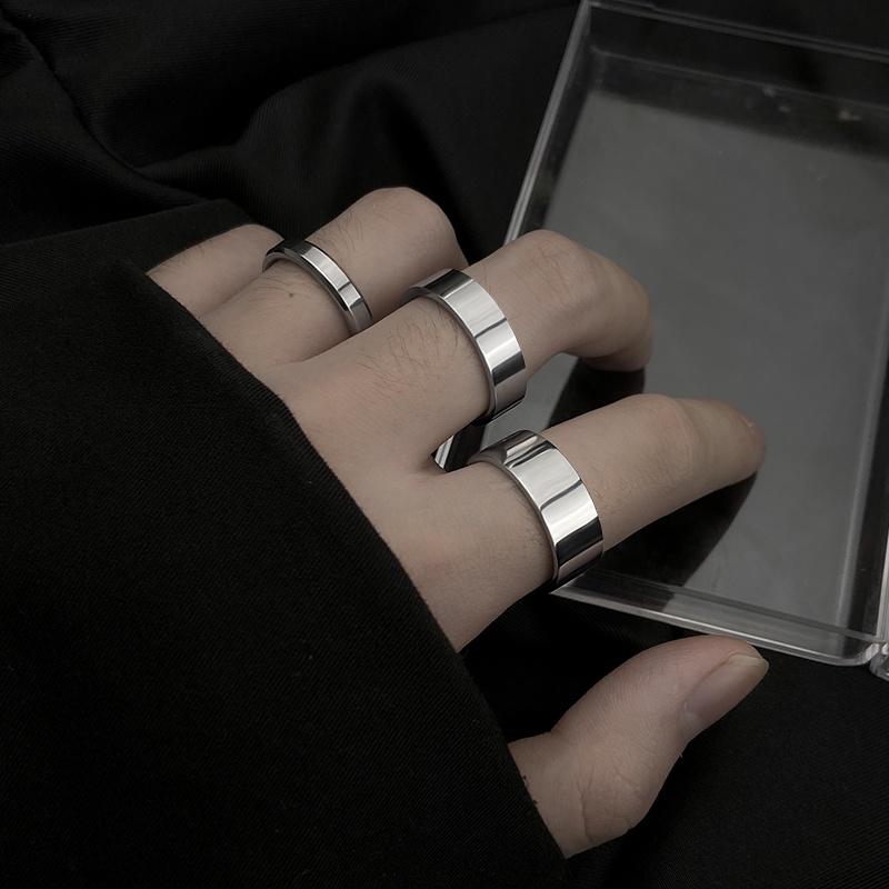 Nhẫn Xu Hướng Thời Trang, Thanh Lịch Và Cá Nhân Hóa, Màu Trơn Thích Hợp Cho Nam Và Nữ