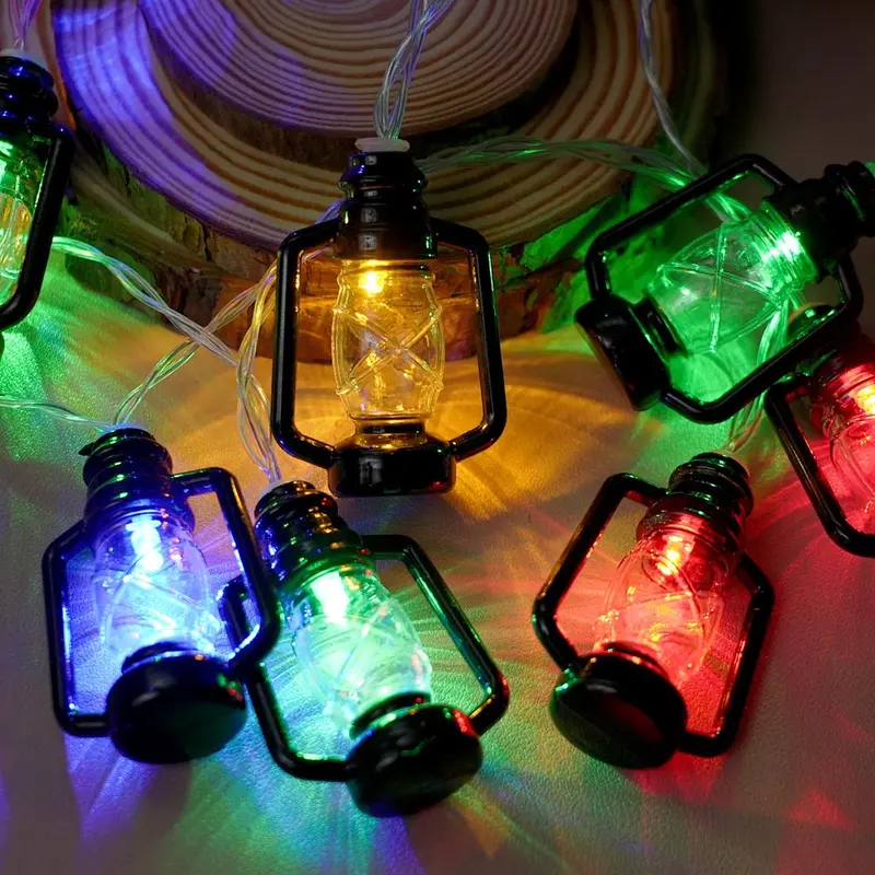 Vintage LED Light String, AA Batteries Required LED Light String, Decorative Light for Indoor & Outdoor, Home Decor 4