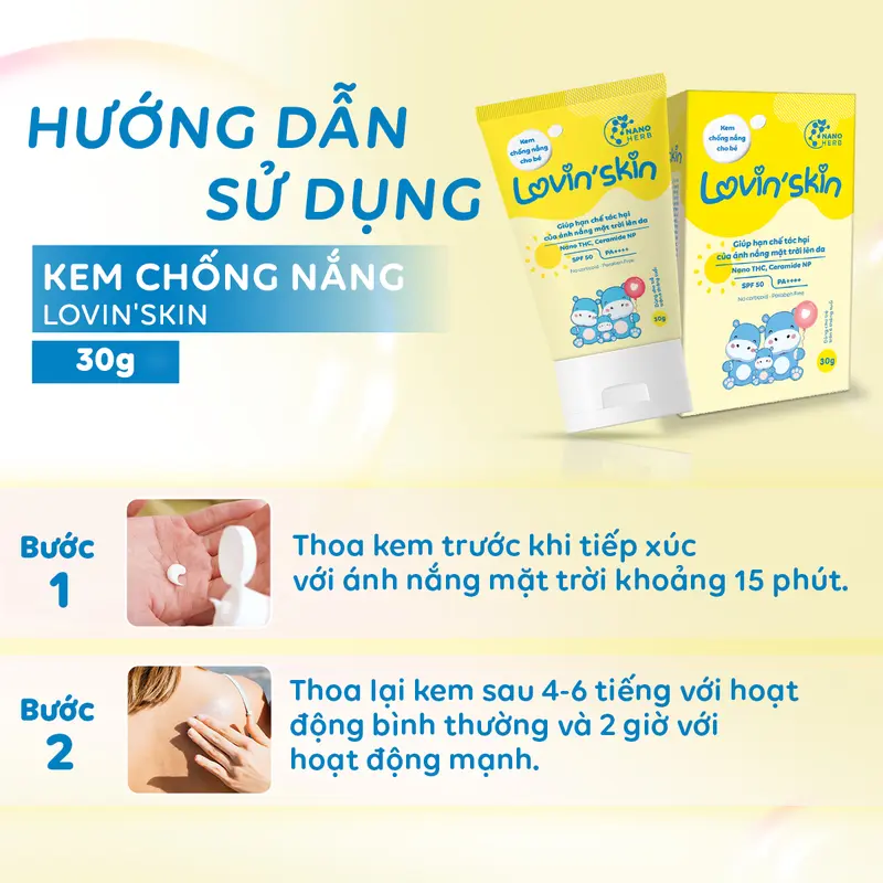 Combo Kem Chống Nắng và Kem Dưỡng Ẩm mềm da cho bé LOVIN'SKIN 5