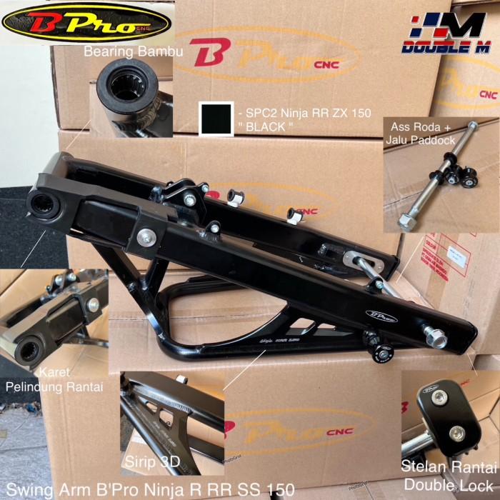 Swing Arm BPro SPC Kawasaki Ninja R SS RR ZX150 Lengan Ayun - SPC2 R/SS SILVR 4