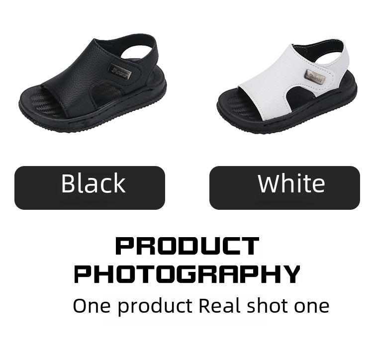 Product Introduction of Children's Sandals Boys 2023 New Summer Boys Children Soft Bottom Baby Non-Slip Open Toe Beach Shoes Online 6