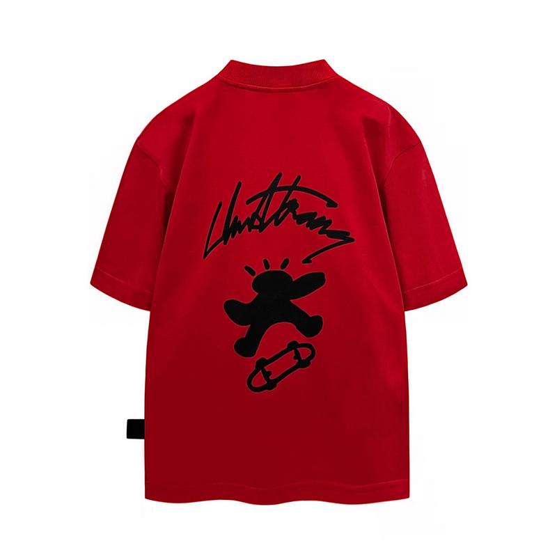  TEE SKATE đỏ - ÁO THUN trượt ván CHUỘT TRẮNG 
