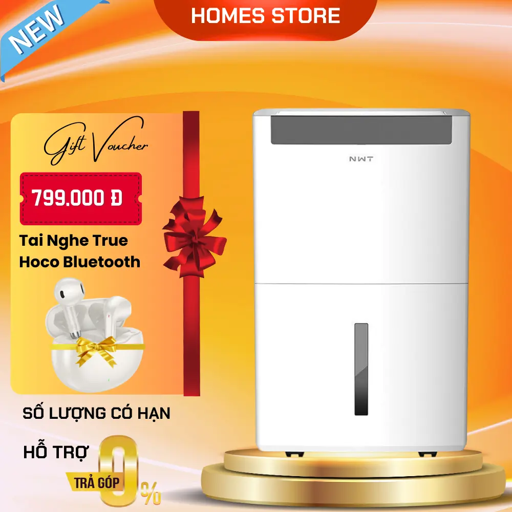 Máy Hút Ẩm Thông Minh New Widetech 60L Kết Nối App - Mới 100% Làm Sạch Khử Khuẩn