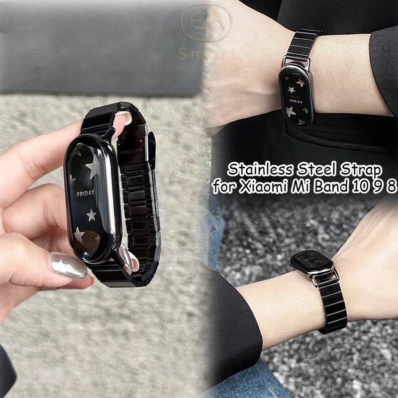 Dây đeo bằng thép không gỉ cho Xiaomi Mi Band 10 9 8 cho Xiaomi Smart Band 8 9…