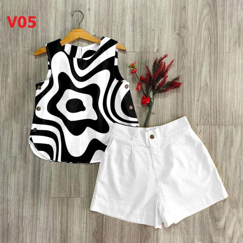 MS04 Đồ bộ mặc nhà họa tiết xinh , chật liệu lụa Hàn thoáng mát, họa tiết dễ thương, đồ bộ cộc Nhung Quần Voi  Áo Nữ dobo tay Nho pijama macnha