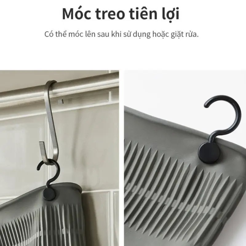 Găng tay LocknLock rửa chén bát có móc treo Chính hãng, bao tay cao su tự nhiên siêu bền, dai, bám tốt - HAPOS OFFICIAL 6