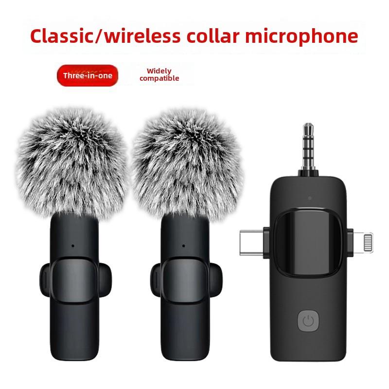 2025 New 3-in-1 interface wireless collar microphone live noise ...