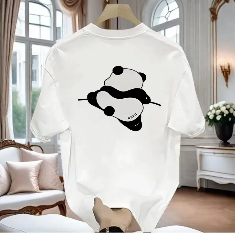 New Summer Men's T-shirt Hong Kong Trend Brand Funny Simple Neutral Style Printed Loose Short Sleeve Round Neck Half Sleeve Top