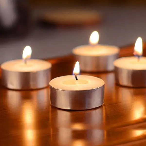 A907 - Paket 10 pcs Lilin Pembakar Minyak Aromaterapi Tidak Beraroma - Unscented Candle Light in Cup Tanpa Asap 2