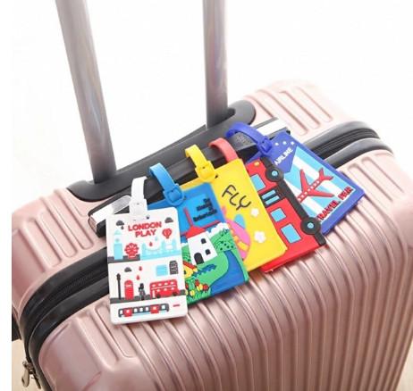 Tag Thẻ tên vali, hành lý, thẻ tên treo balo cho các bé, thẻ Silicon Chống Thất Lạc Cho Balo/ Vali Siêu cute 1