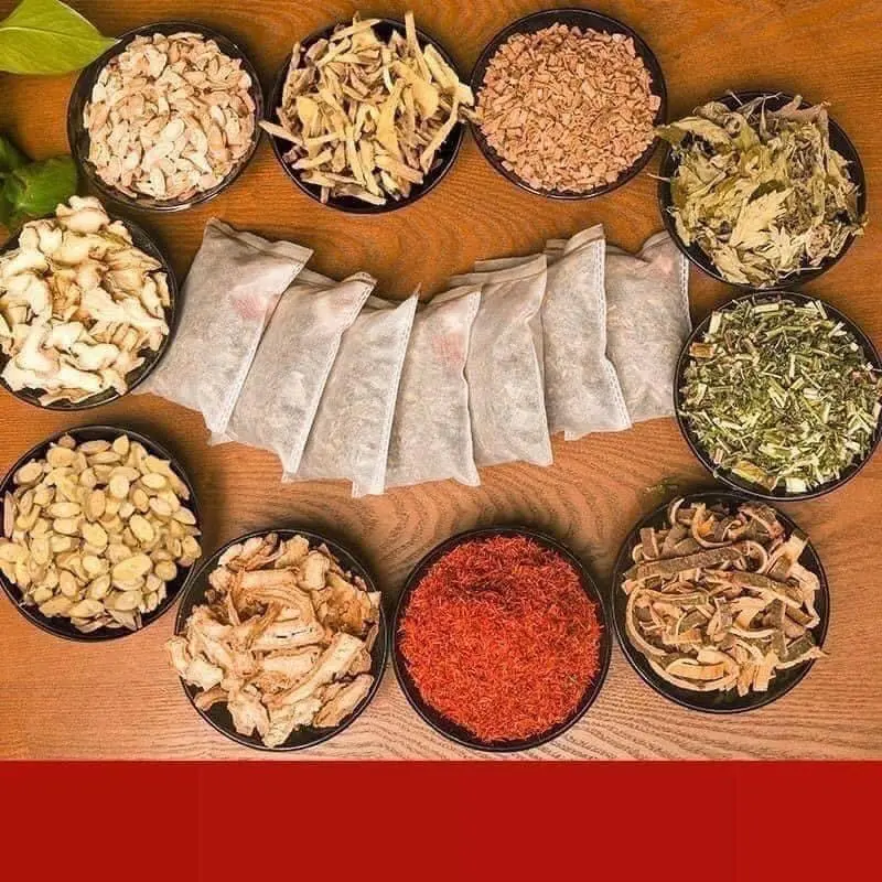 Túi 100 Gói Bột Ngâm Chân Thảo Dược Gừng , Ngải Cứu 4