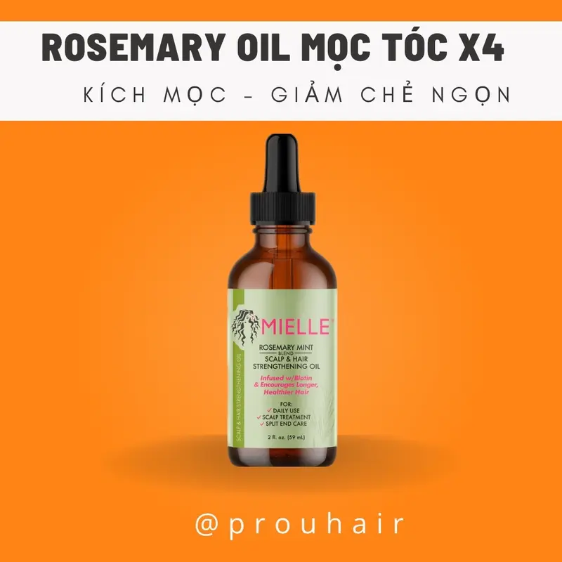 Dầu Dưỡng Tóc Mielle Rosemary Mint 59ml - Nuôi Dưỡng & Tăng Cường Tóc, Giảm Chẻ Ngọn, Làm Dịu Da Đầu - Trà 4