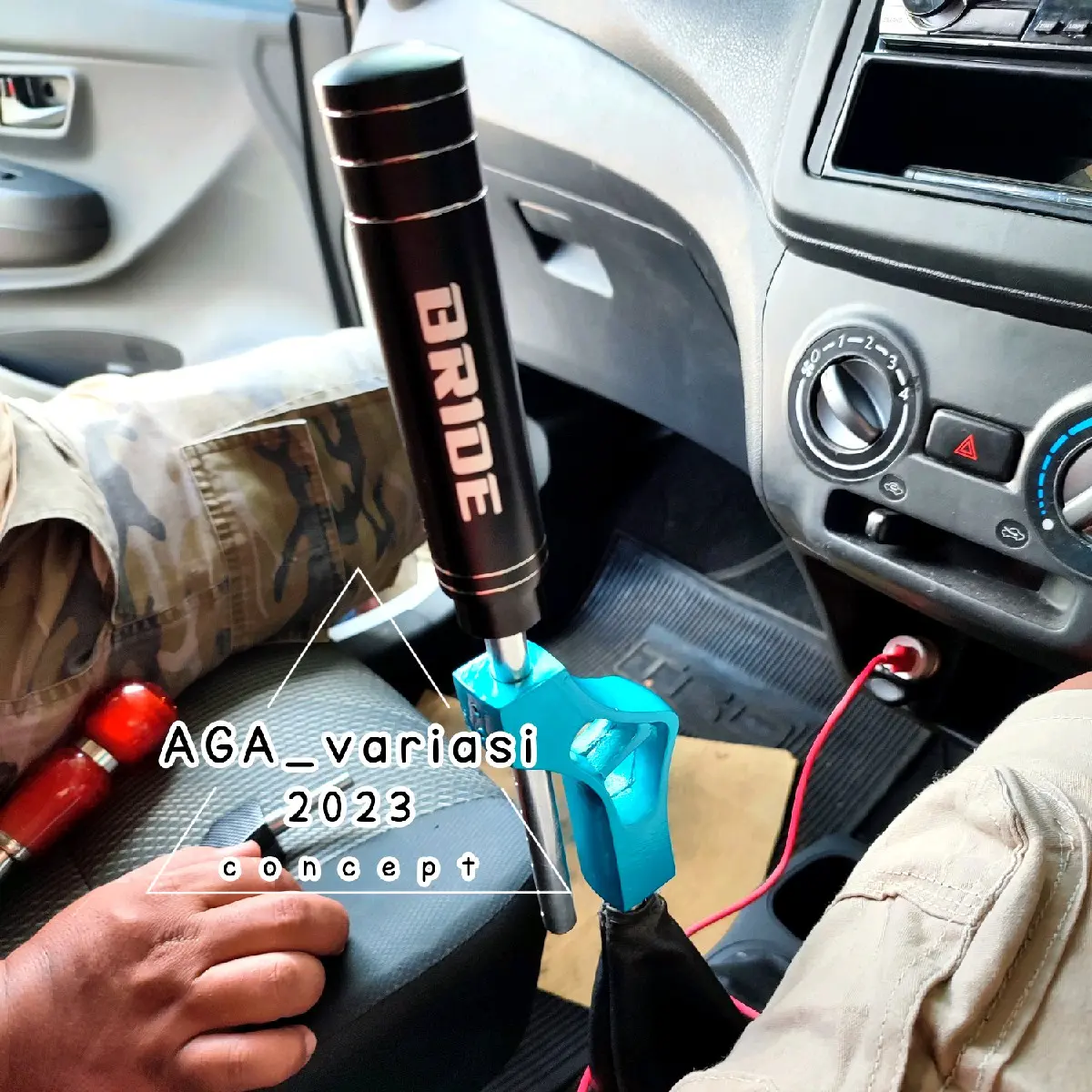 shift knop perseneling variasi universal EXTENDER + TUAS CARBON VOB 20CM Baut