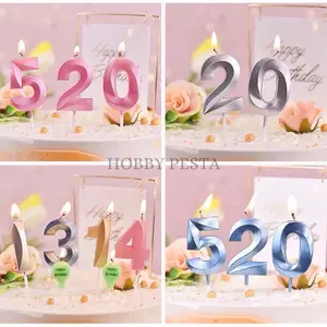 LILIN ANGKA CHROME / LILIN ULANG TAHUN / LILIN ULTAH / BIRTHDAY CANDLE