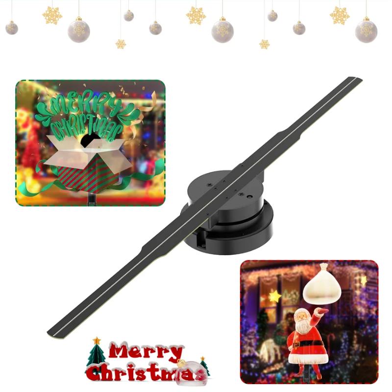 42CM Wifi 3D Hologram Projector Fan Remote Wifi Control 3d led projector Display Player Holographic Advertising Projector