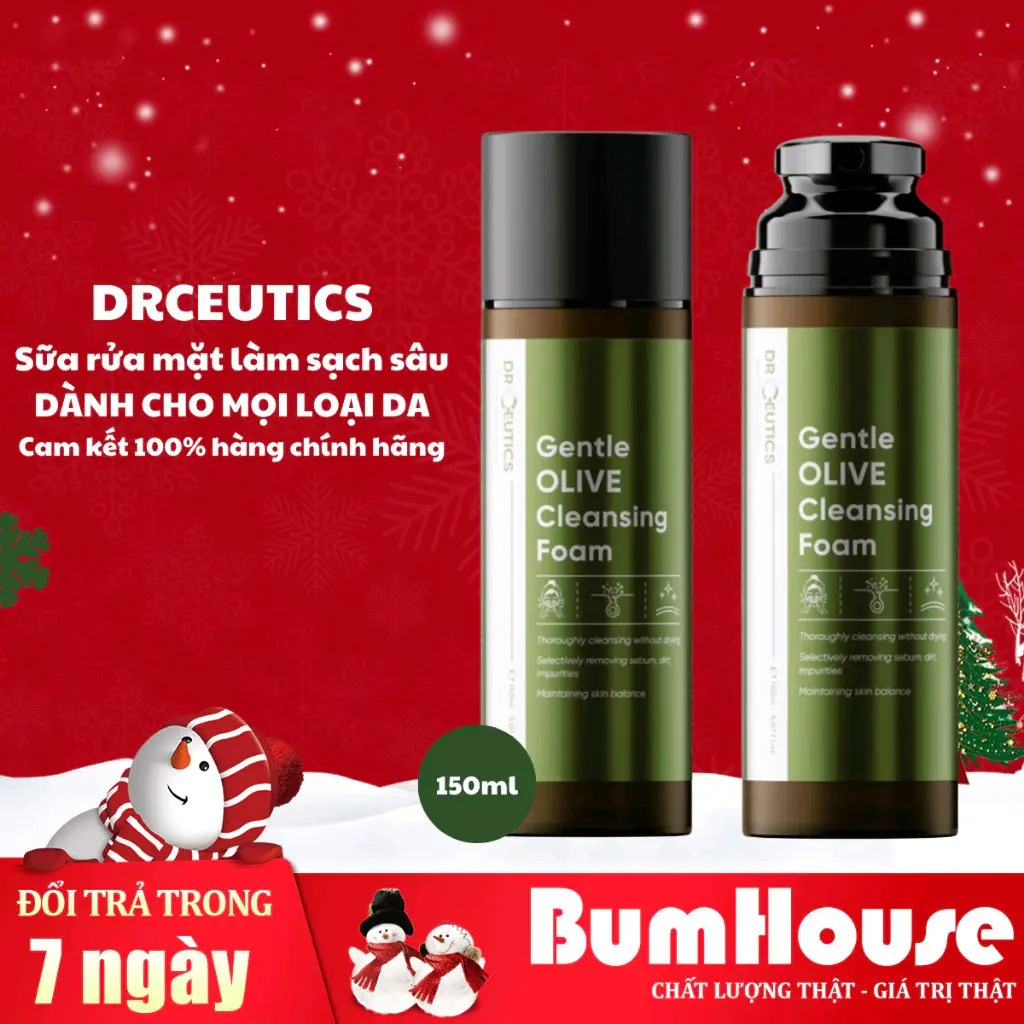 DrCeutics Sữa rửa mặt Gentle Olive Cleansing Foam 150ml