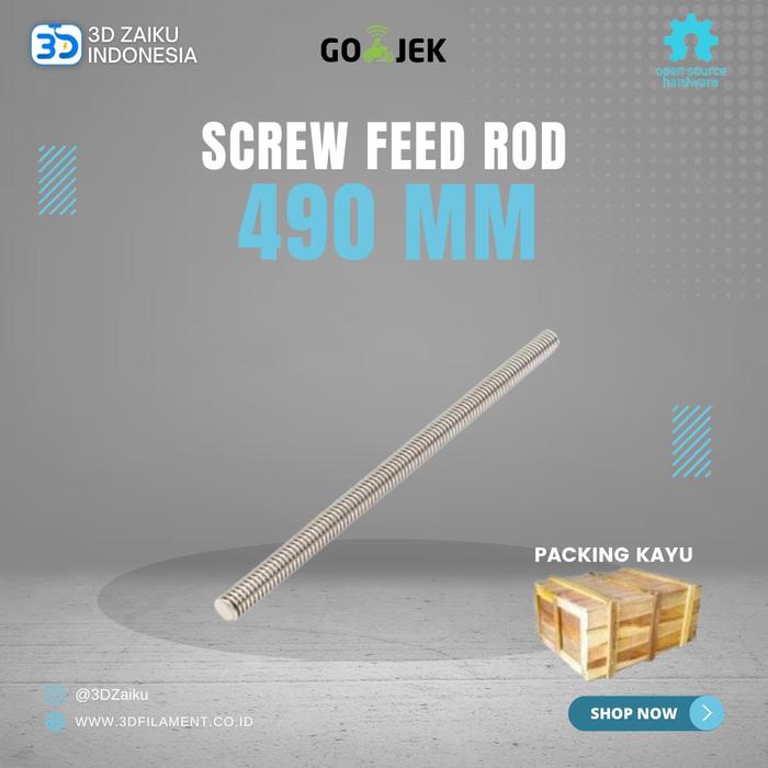 Gambar RepRap 3D Printer 8 mm Screw Feed Rod 490 mm dari 3D Zaiku Indonesia Kota Administrasi Jakarta Barat Tokopedia