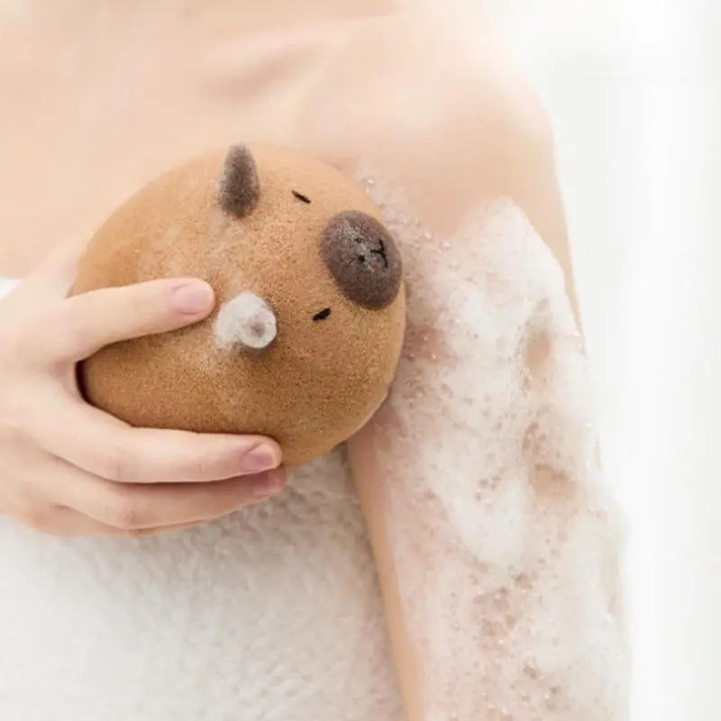 Cute Capybara Design Bath Sponge, 1/2 Counts Soft Bath Sponge, Bathing Accessories for Women & Men, Bathroom Supplies, Personal 3