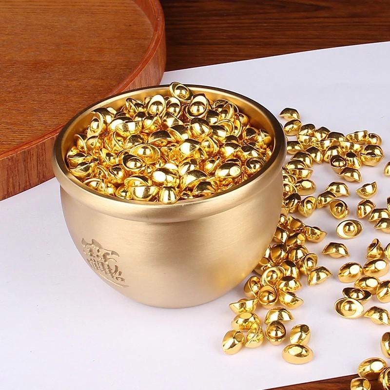 Set 50 - 100 mô hình thỏi vàng bạc tài lộc trang trí ban thờ, bàn làm việc Decor Trang Trí Nhà 1