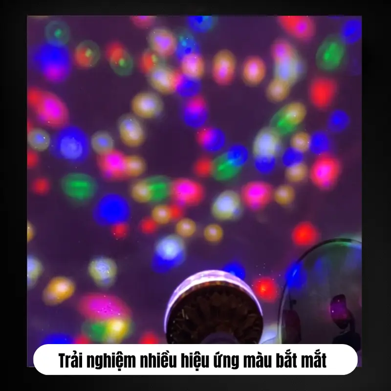 [TẶNG ĐUI CẮM E27] Bóng đèn xoay hiệu ứng màu sắc siêu đẹp mắt - phù hợp mọi không gian 5