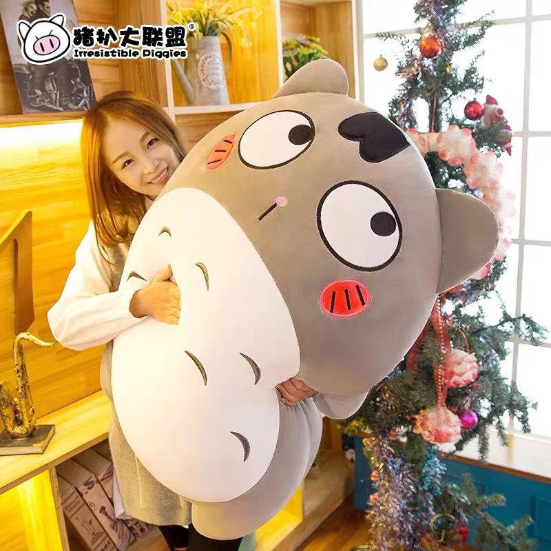 Gấu bông Totoro [SIÊU TO -KHỔNG LỒ] vỏ vọc nỉ mềm mại,bông mịn siêu nảy chống xẹp, mềm mịn 1