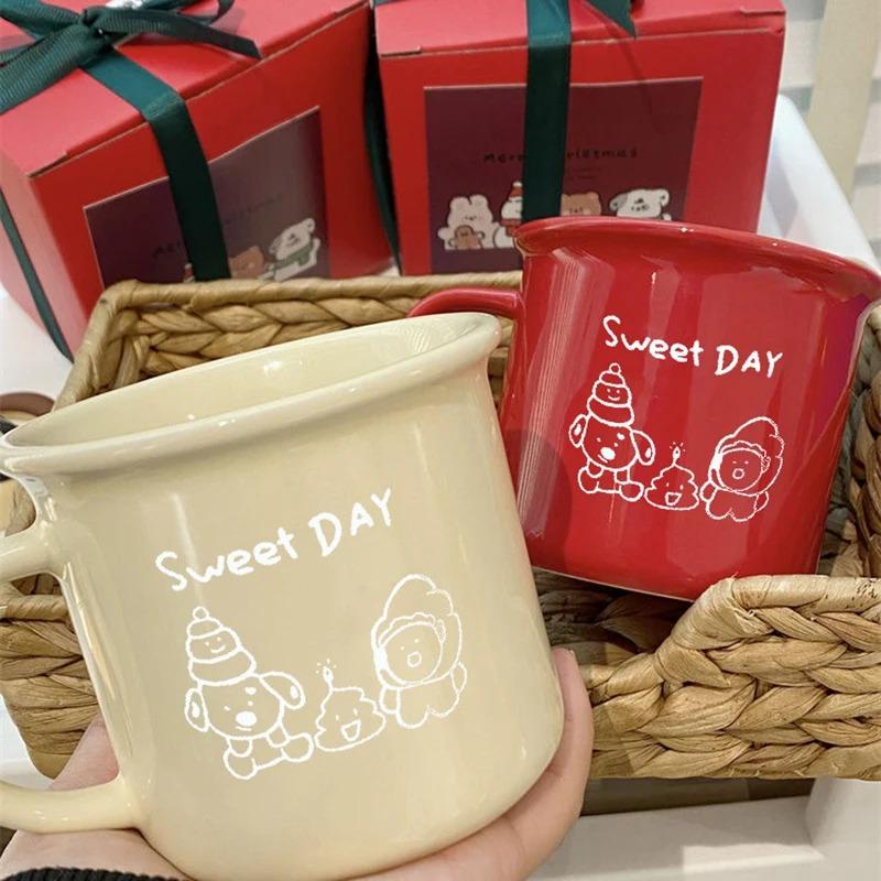 Ceramic Christmas Mug Cartoon Santa Mousse Cup Coffee Cup For Office Home Baking Dessert Breakfast Milk Mug For Kids Xmas Gift 2