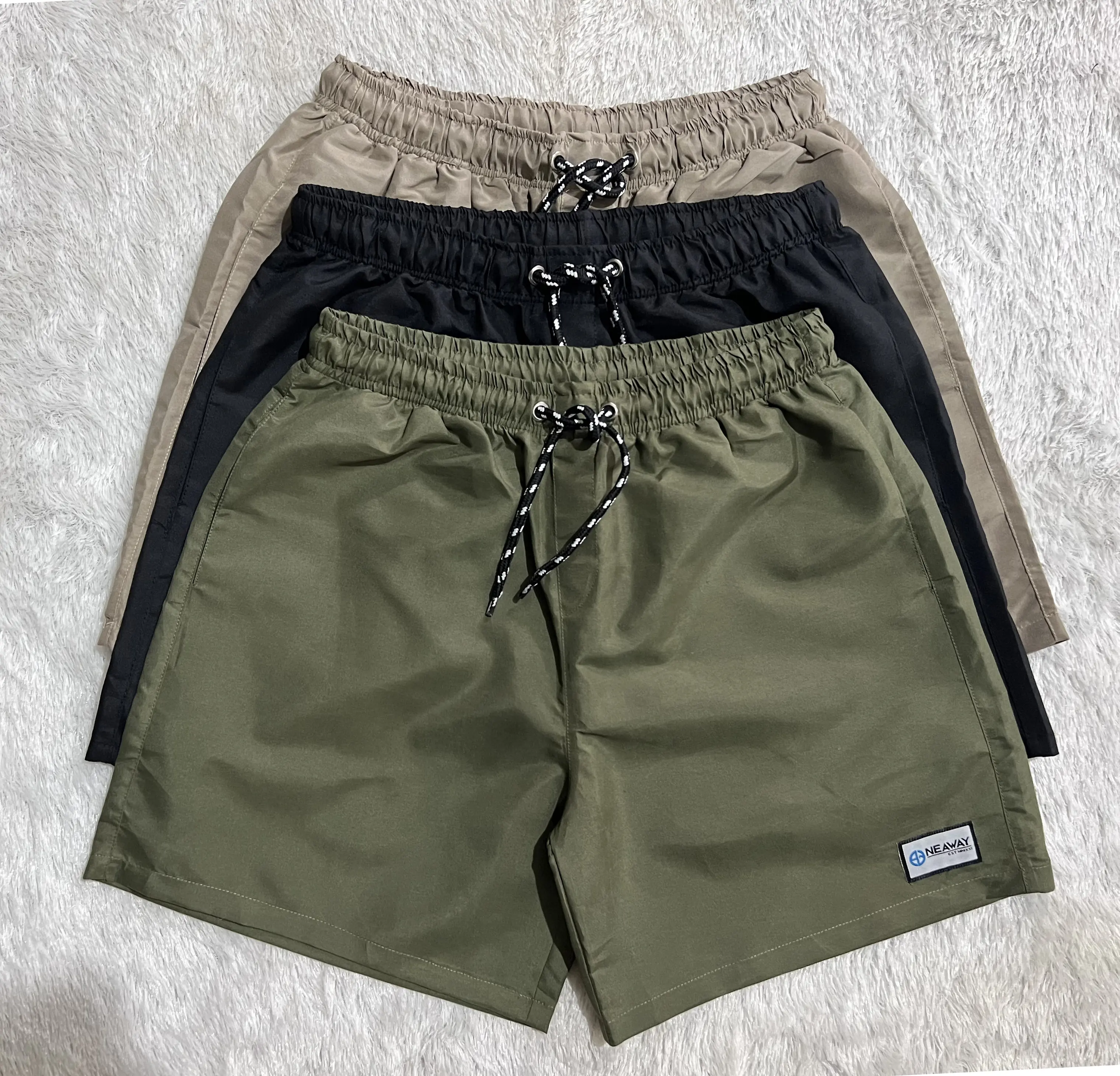 Paket 3 Pcs Celana Pendek Pria Boadshort Shortpants Pantai Distro Santai Surfing Hitam