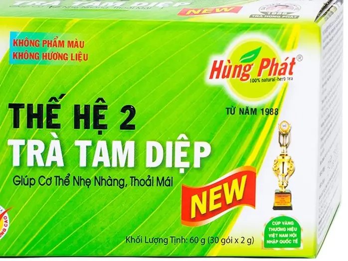 TRÀ TAM DIỆP THẾ HỆ 2 (30Gói x 2G) -  HÙNG PHÁT