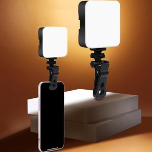 Luz de relleno portátil mini con clip, Luz de anillo para selfies multipropósito, Luz de anillo para selfies universal para teléfono, Accesorios para celular