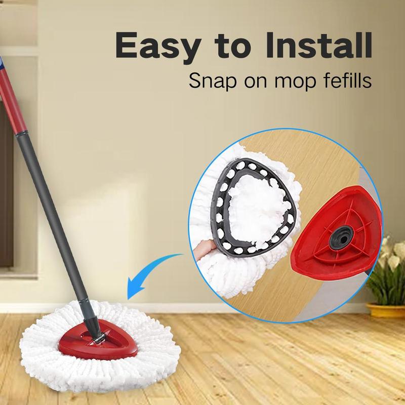 Triangle Base & Extendable Vileda Spin Mop Handle Compatible with O-cedar / Vileda Easywring 1-tank Spin,  Household Items,  Home Accessories, Cleaning Gadgets for Home, Cleaning Tool [without Bucket] 5
