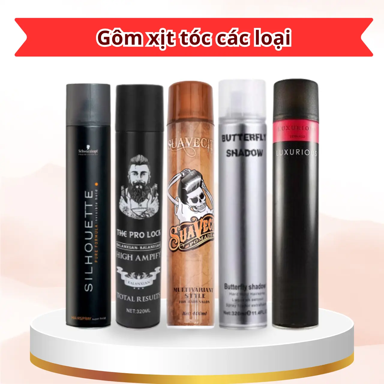 Gôm Xịt Tóc Nam các loại giúp giữ nếp lên tới 12h