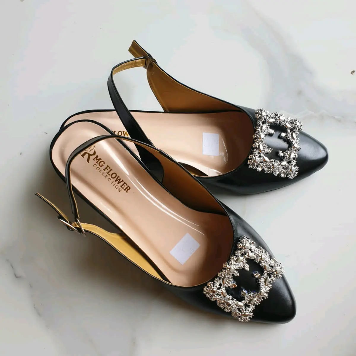 RMG11 Sandal Wanita Bustong 3CM pernik terbaru 2022 bisnis pesta Hak Pendek (1-3 cm) Santai Hitam