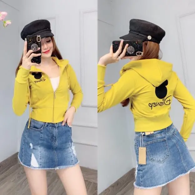 [TD] Áo khoác của nữ Desney lửng phối đẹp cực chuẩn-A385